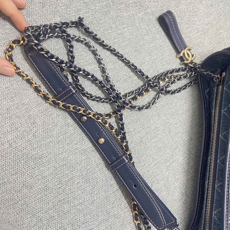 香奈兒Chanel流浪牛仔中號肩背包-5