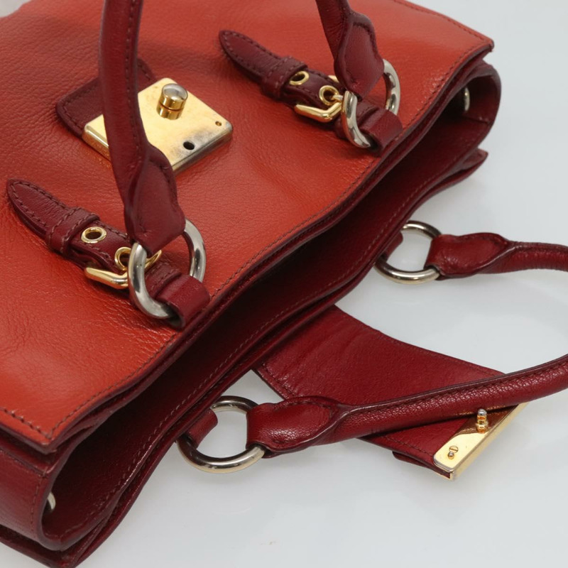 【日本直送】Miu Miu 手提包 皮革 兩用 紅色 金色 正品 127396-5