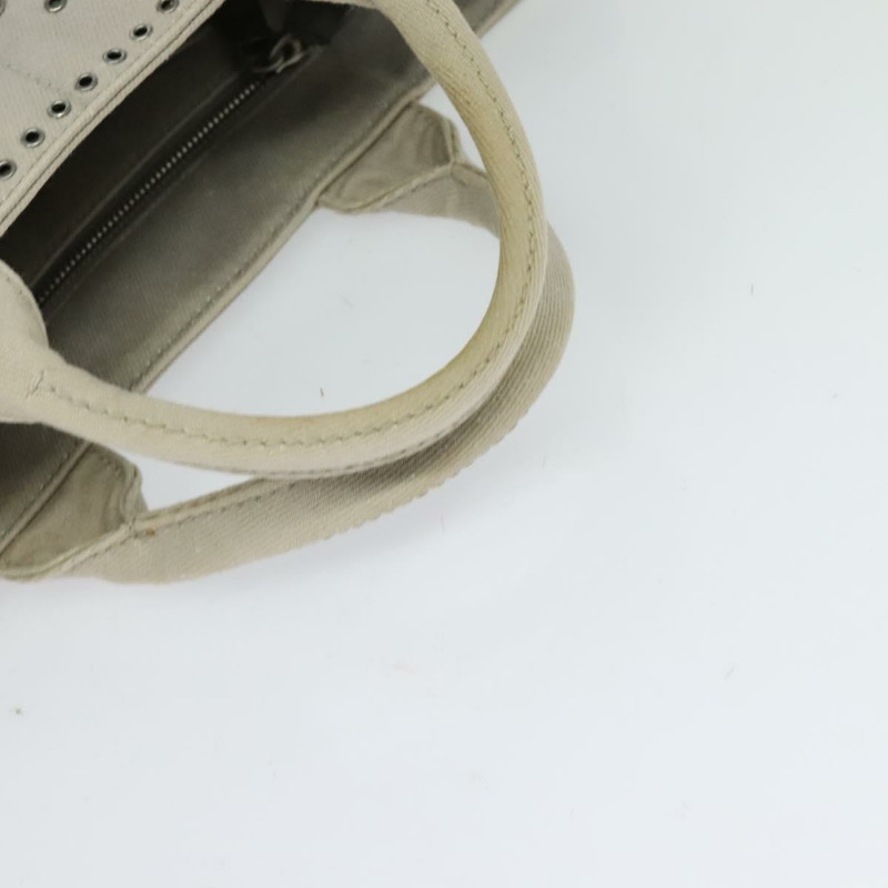 【日本直送】PRADA Bijoux Canapa PM 手提包 帆布 2 向 灰色 正品 126588-6