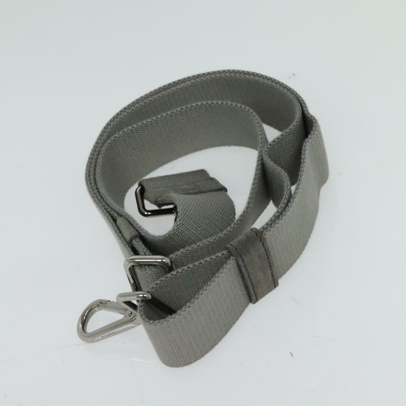 【日本直送】PRADA Bijoux Canapa PM 手提包 帆布 2 向 灰色 正品 126588-22