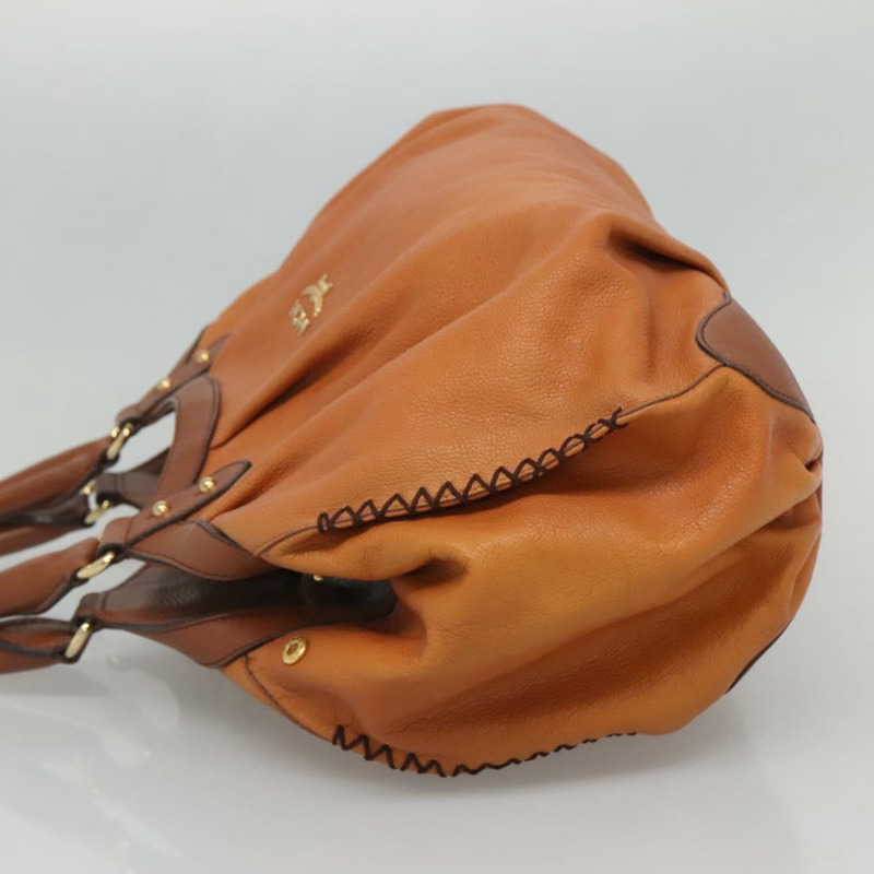 【日本直送】MCM 單肩包 皮革 棕金色 正品 127023-3