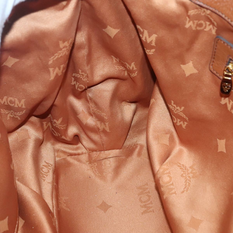 【日本直送】MCM 單肩包 皮革 棕金色 正品 127023-16