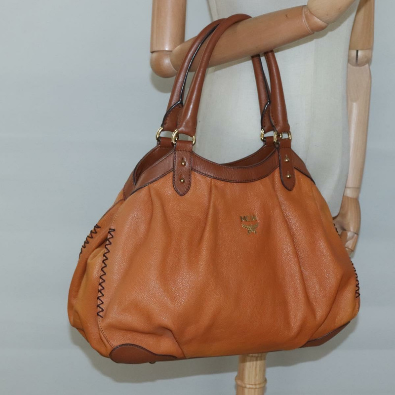 【日本直送】MCM 單肩包 皮革 棕金色 正品 127023-18
