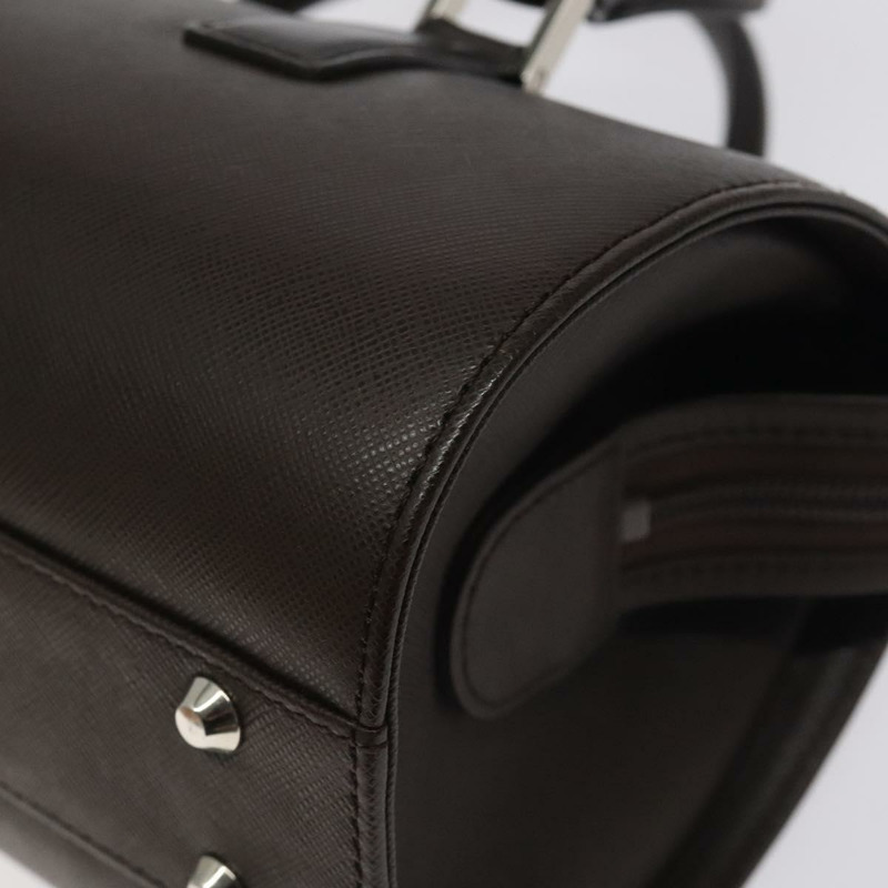 【日本直送】BURBERRY 手提包 皮革 銀棕色 正品 am8636-9