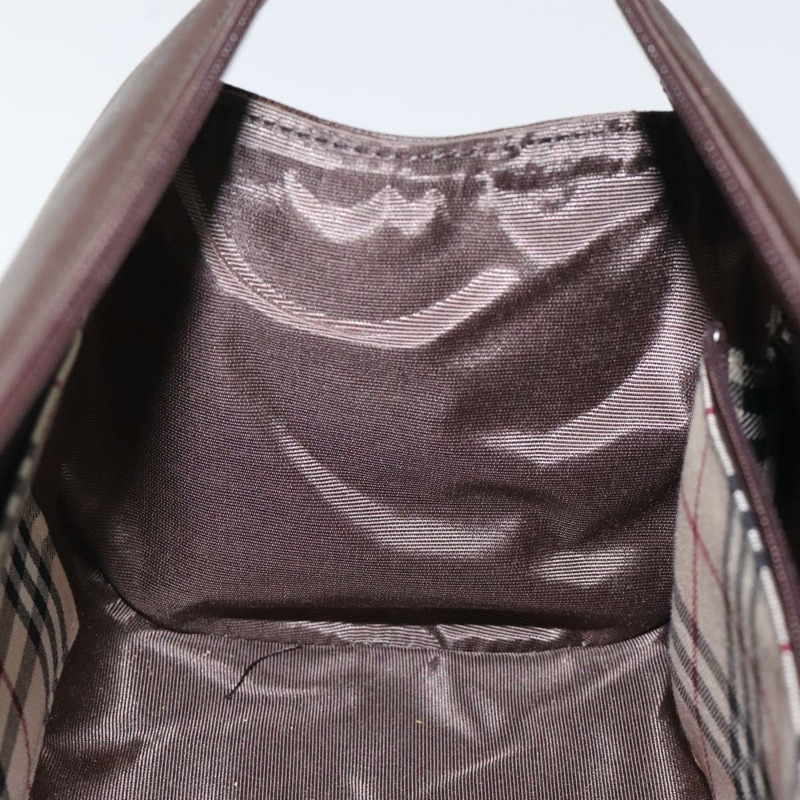 【日本直送】BURBERRY 手提包 皮革 銀棕色 正品 am8636-18