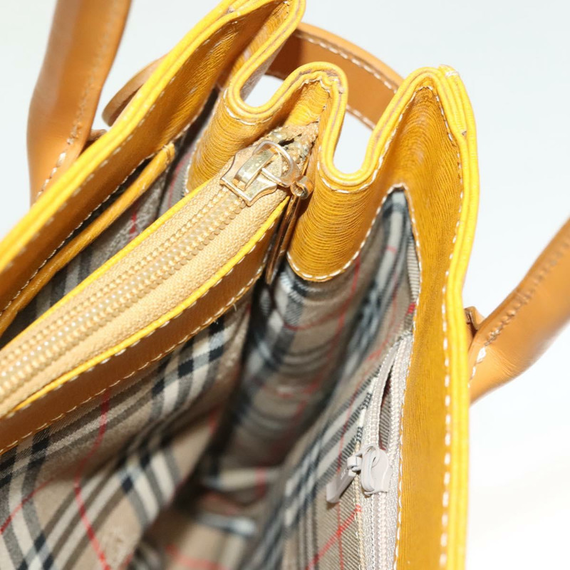 【日本直送】BURBERRY 手提包 皮革 黃金 正品 BA3158-19