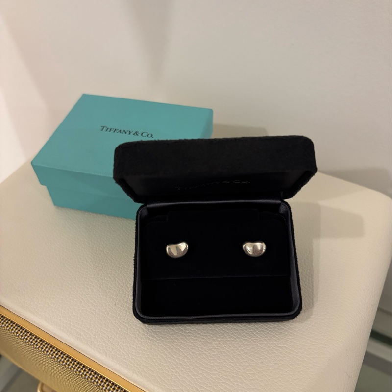 Tiffany 925 純銀 豆豆 耳環-0