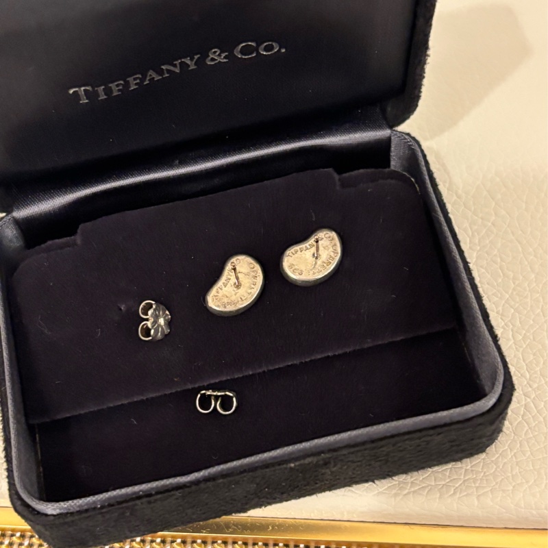 Tiffany 925 純銀 豆豆 耳環-8