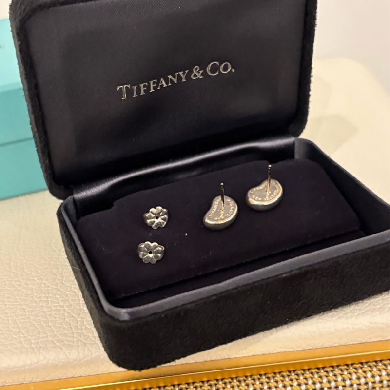 Tiffany 925 純銀 豆豆 耳環-10