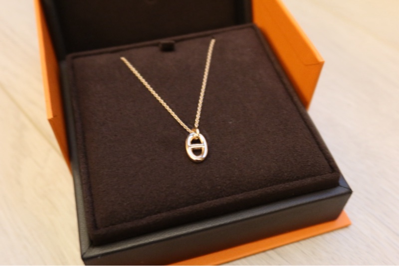 超稀有玫瑰金豬鼻項鏈-5