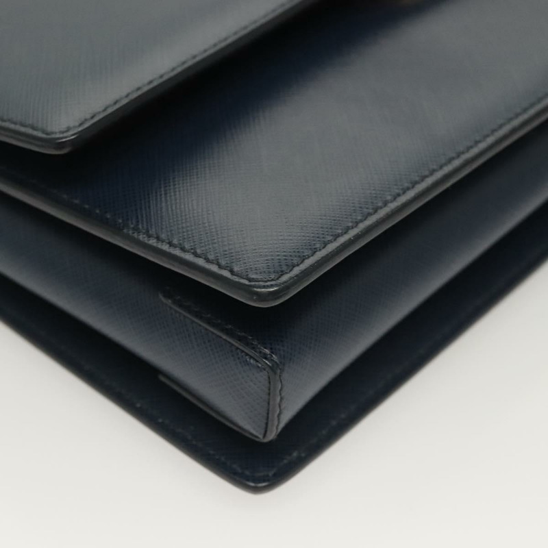 【日本直送】Salvatore Ferragamo Vala 鏈條單肩包 皮革 海軍藍 金色 正品 130907-7