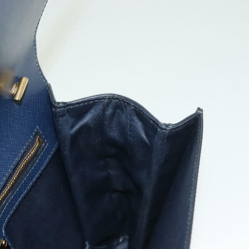 【日本直送】Salvatore Ferragamo Vala 鏈條單肩包 皮革 海軍藍 金色 正品 130907-18