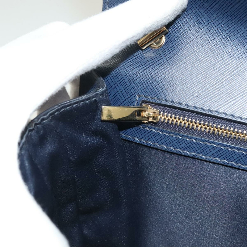 【日本直送】Salvatore Ferragamo Vala 鏈條單肩包 皮革 海軍藍 金色 正品 130907-20