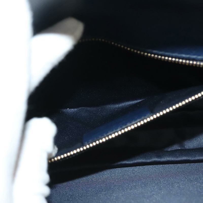 【日本直送】Salvatore Ferragamo Vala 鏈條單肩包 皮革 海軍藍 金色 正品 130907-21