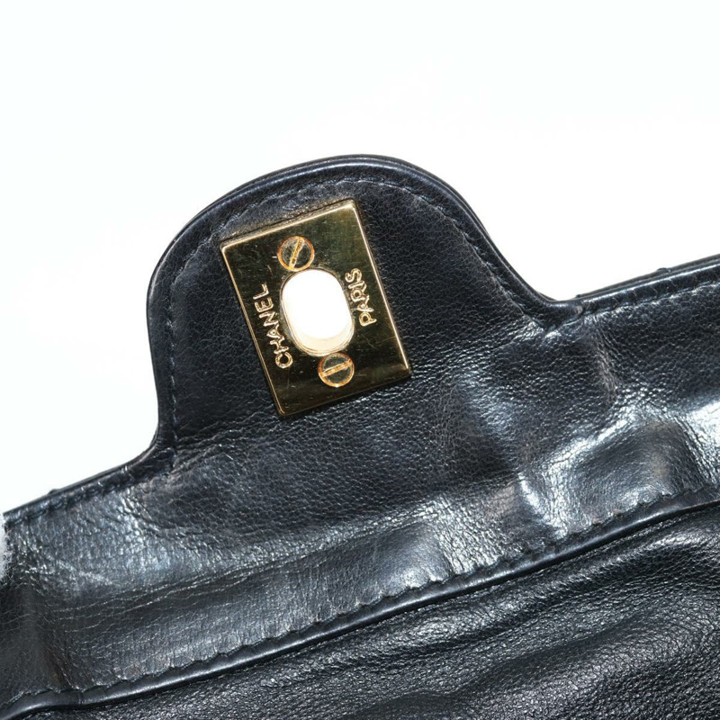 【日本直送】香奈兒 Matelasse 單肩包 皮革 黑金 CC 正品 PP788V-8