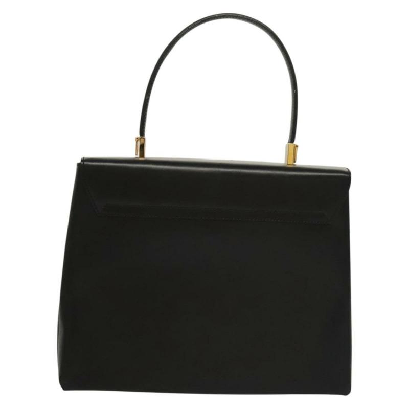 【日本直送】Salvatore Ferragamo Gancini 手提包 皮革 黑金色 正品 132079-1