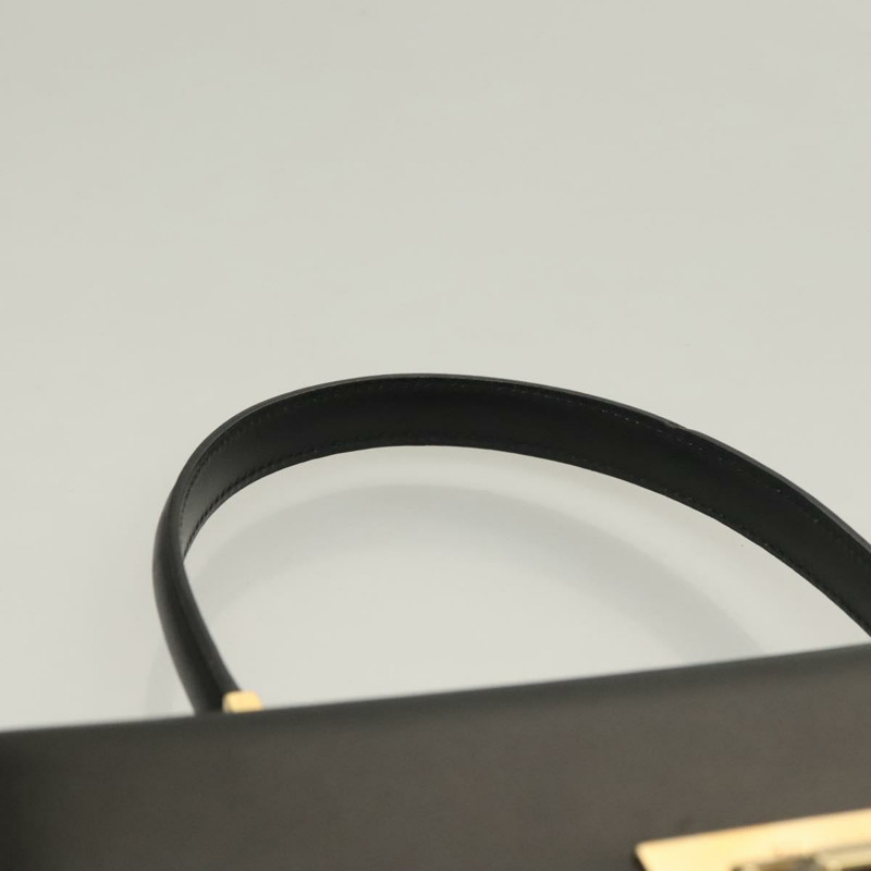 【日本直送】Salvatore Ferragamo Gancini 手提包 皮革 黑金色 正品 132079-7