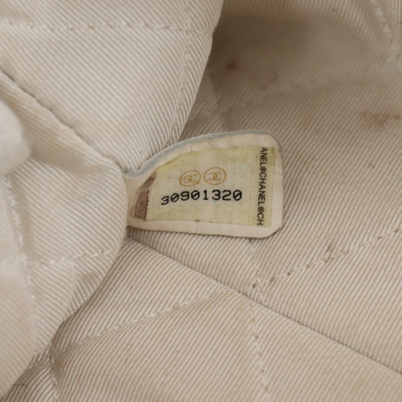 【日本直送】香奈兒鏈條肩背包 漆皮 白色 金色 CC 標誌 Auth 118910A-10