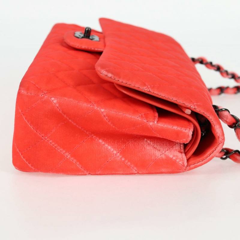 【日本直送】香奈兒 (CHANEL) Matelasse 25 鏈條肩背包，絲絨粉紅色，CC 標誌，貨號 130579SM-3