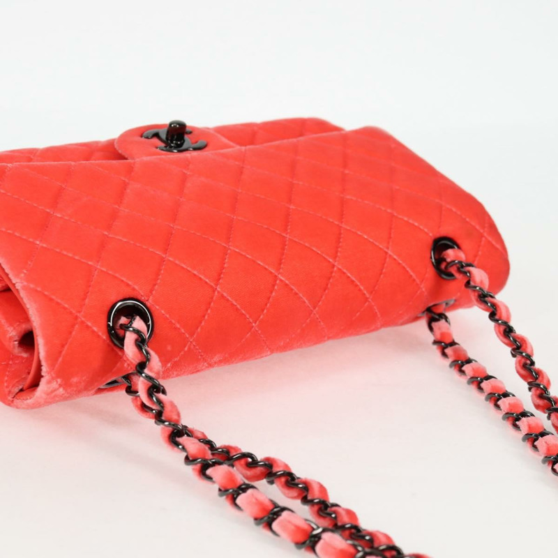 【日本直送】香奈兒 (CHANEL) Matelasse 25 鏈條肩背包，絲絨粉紅色，CC 標誌，貨號 130579SM-5