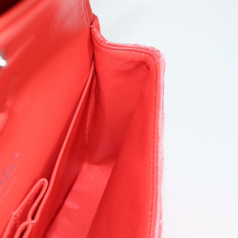 【日本直送】香奈兒 (CHANEL) Matelasse 25 鏈條肩背包，絲絨粉紅色，CC 標誌，貨號 130579SM-25