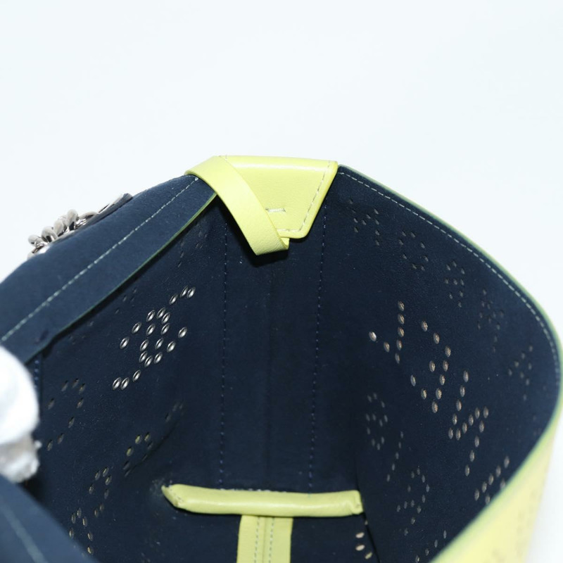 【日本直送】香奈兒 (CHANEL) 皮革鏈條單背包,黃色,雙C標誌,貨號 130486M-24