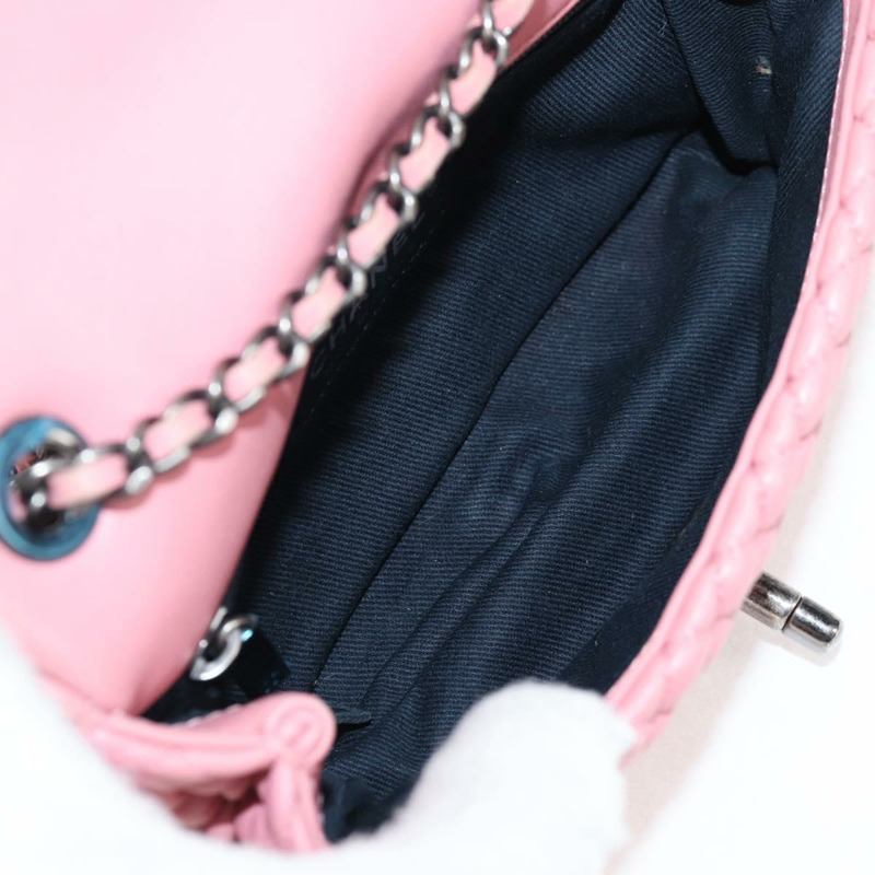 【日本直送】香奈兒粉紅皮革鏈條肩背包,CC標誌,貨號130490M-8