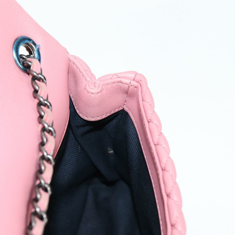 【日本直送】香奈兒粉紅皮革鏈條肩背包,CC標誌,貨號130490M-20