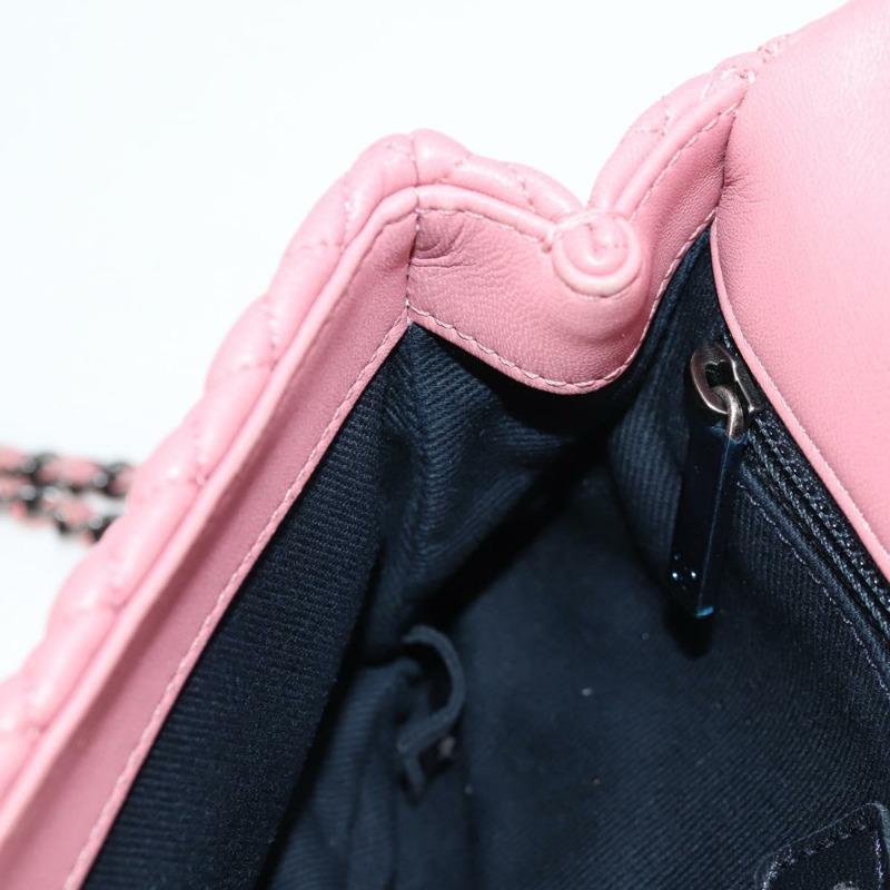 【日本直送】香奈兒粉紅皮革鏈條肩背包,CC標誌,貨號130490M-21