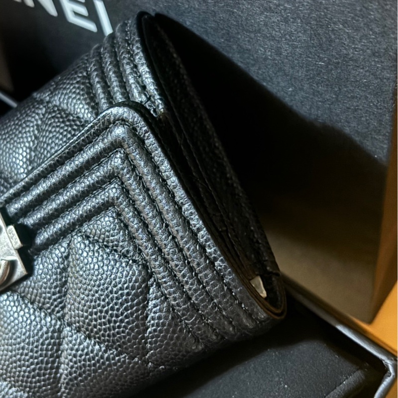 🎄聖誕節禮物🎁Boy Chanel 經典黑銀色卡包-3