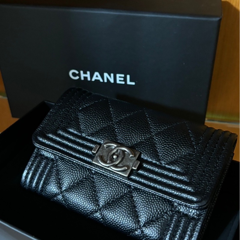 🎄聖誕節禮物🎁Boy Chanel 經典黑銀色卡包-6