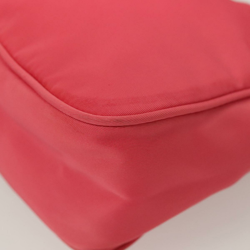 【日本直送】PRADA 尼龍粉紅銀色配件包 Auth 131374-10