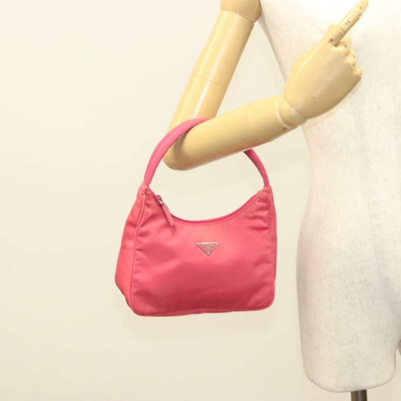 【日本直送】PRADA 配件袋尼龍粉紅銀色正品 131374-20