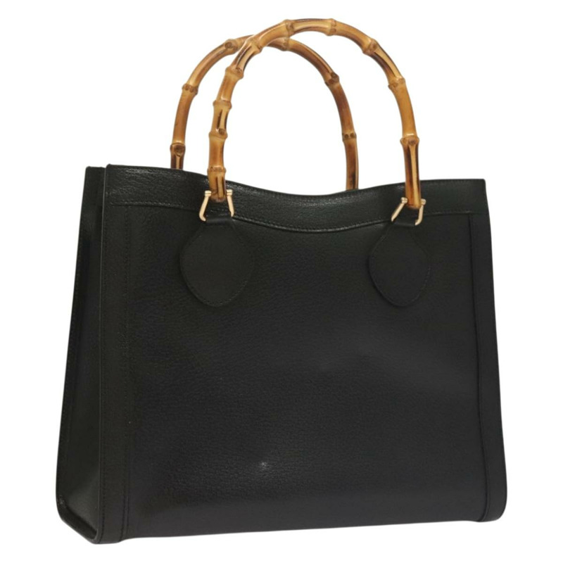 【日本直送】GUCCI 竹節手提包 皮革 黑金色 002 0260 正品 ep9314-0