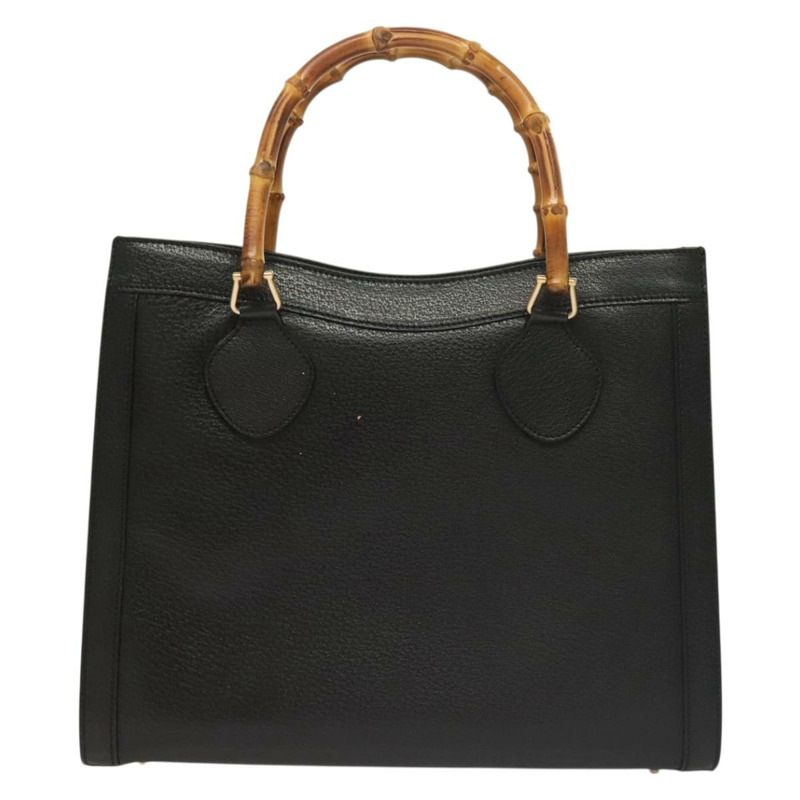 【日本直送】GUCCI 竹節手提包 皮革 黑金色 002 0260 正品 ep9314-1
