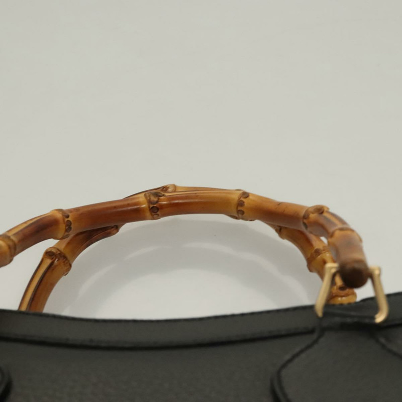 【日本直送】GUCCI 竹節手提包 皮革 黑金色 002 0260 正品 ep9314-7