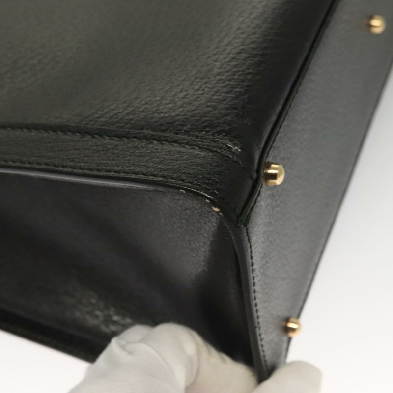 【日本直送】GUCCI 竹節手提包 皮革 黑金色 002 0260 正品 ep9314-8