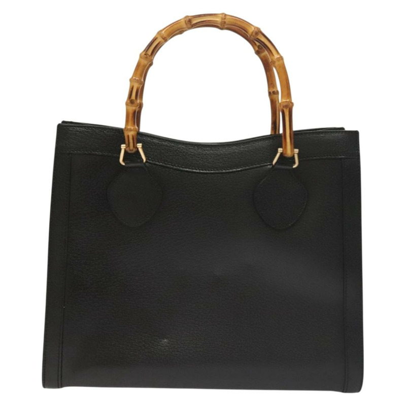 【日本直送】GUCCI 竹節手提包 皮革 黑金色 002 0260 正品 ep9314-12