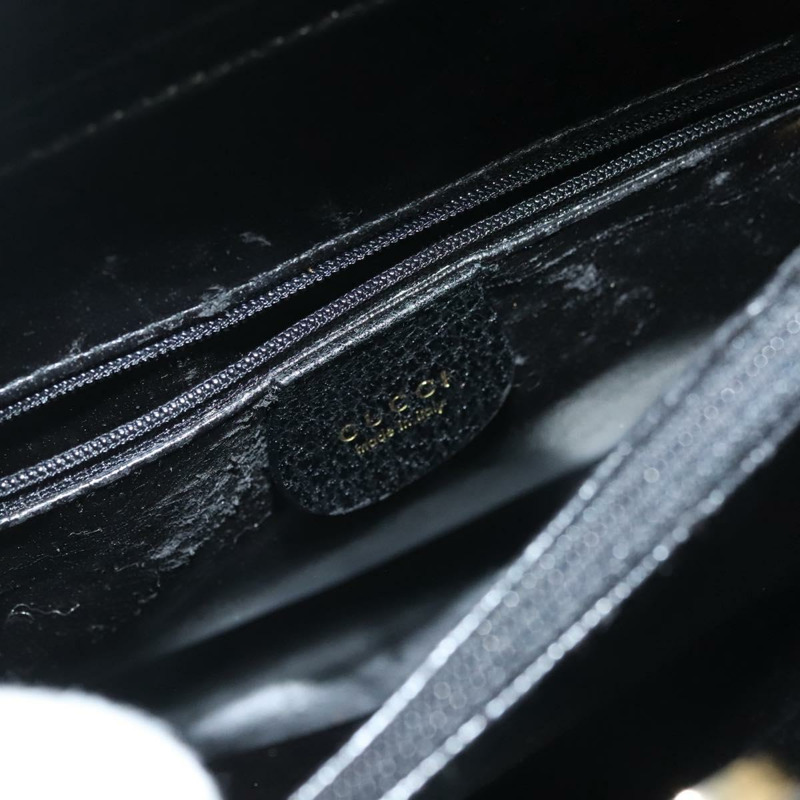 【日本直送】GUCCI 竹節手提包 皮革 黑金色 002 0260 正品 ep9314-16