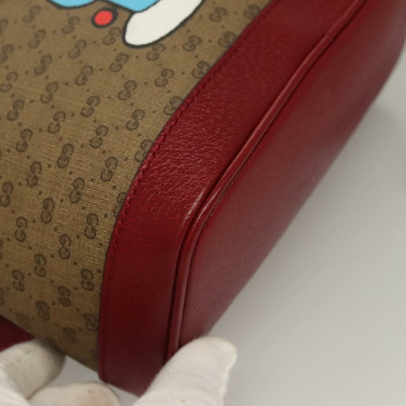 【日本直送】GUCCI Micro GG Supreme 哆啦 A 夢背包 PVC 米金色 647816 正品 132976M-8
