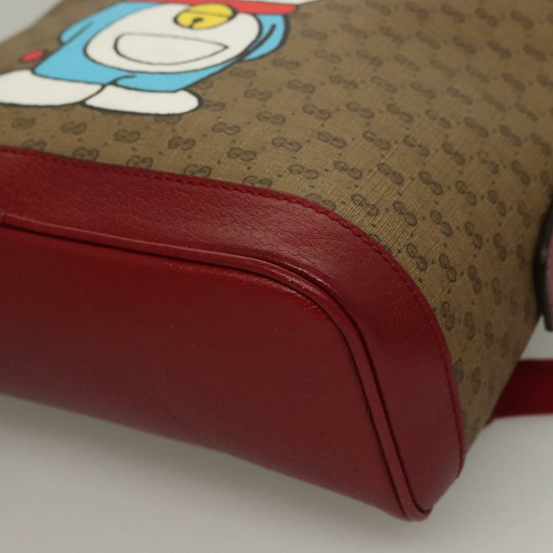 【日本直送】GUCCI Micro GG Supreme 哆啦 A 夢背包 PVC 米金色 647816 正品 132976M-15