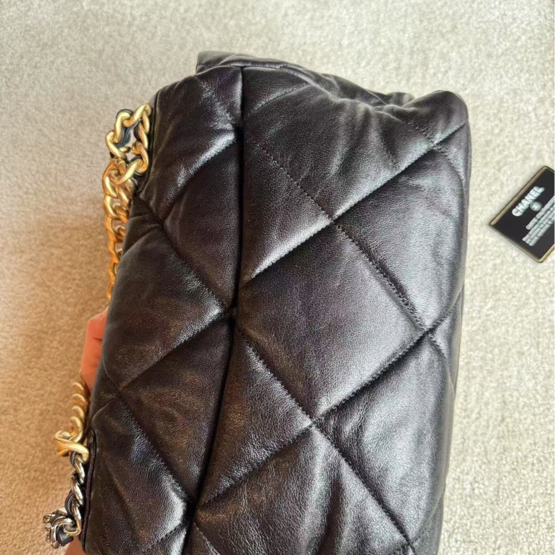 香奈兒CHANEL 19 中號30cm 黑金-10