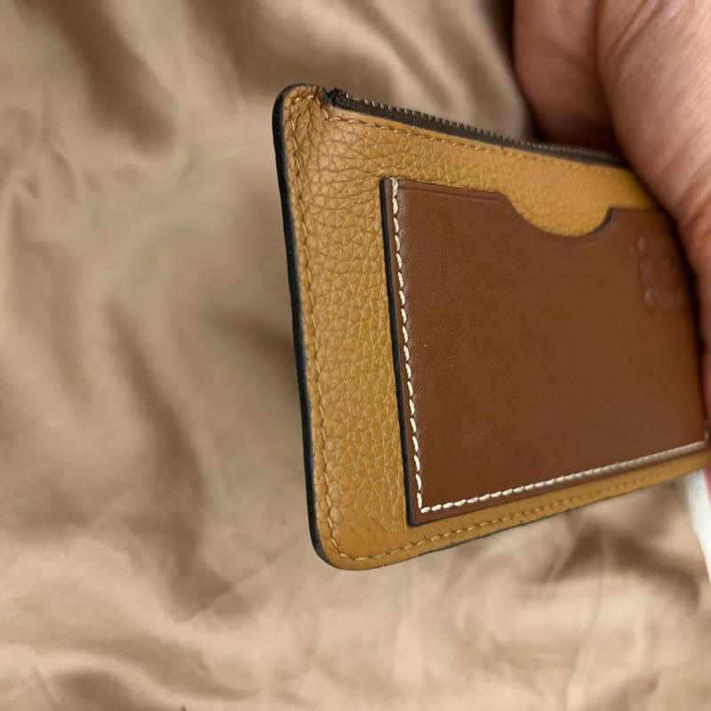 LOEWE 羅威 粒面牛皮拼色卡方 卡片夾/零錢鑰匙包-11