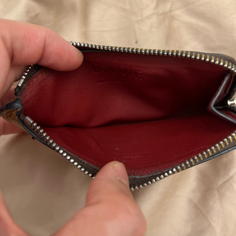 LOEWE 羅威 粒面牛皮拼色卡方 卡片夾/零錢鑰匙包-13