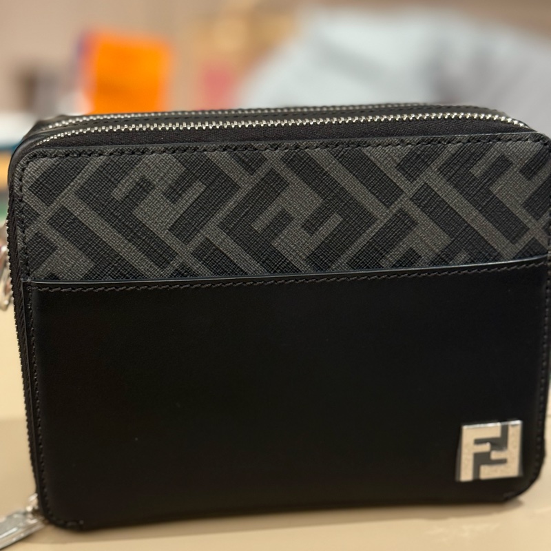 【FENDI 義大利製】FF方形雙層相機包-男女通用-9