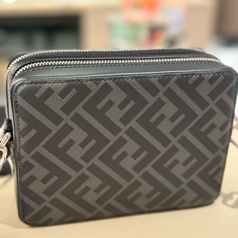 【FENDI 義大利製】FF方形雙層相機包-男女通用-11