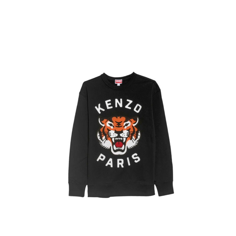 Lucky Tiger Genderless Embroidered 衛衣-0