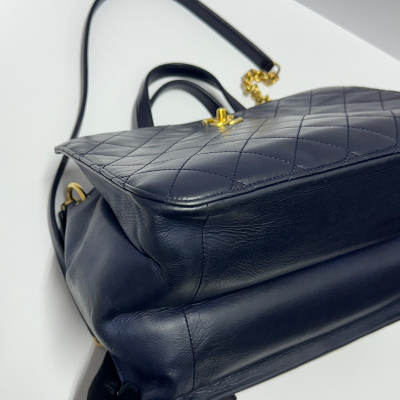 （極新 超稀有！） Chanel 皺紋牛皮 托特+斜背包 專櫃30萬！-17