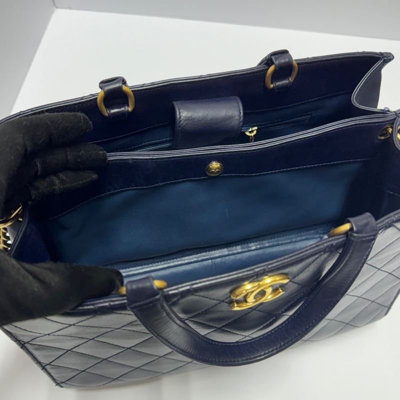 （極新 超稀有！） Chanel 皺紋牛皮 托特+斜背包 專櫃30萬！-27