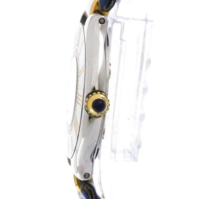 卡地亞 Must 21 鍍金鋼石英女錶拋光-3